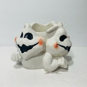 Spooky Ghost Halloween Planter New Holland Floral ‘97 Vintage Four Ghosts Round
